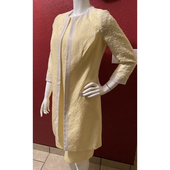 knee length dresses for ladies Nicoblu Fiorenza Sheath Dress in Gold Brocade 12 main image 1